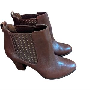 Antonio Melani Leather Brown Booties